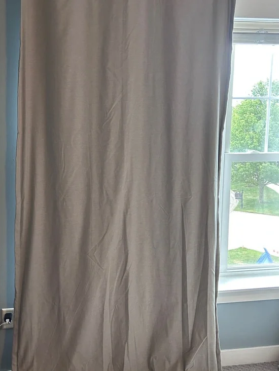 2 panels - Fieldcrest Solid Light Gray Curtain