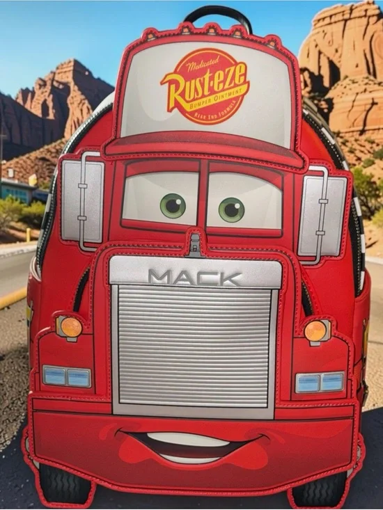 Loungefly Disney Pixar Cars Mack Truck Glow in the Dark Backpack