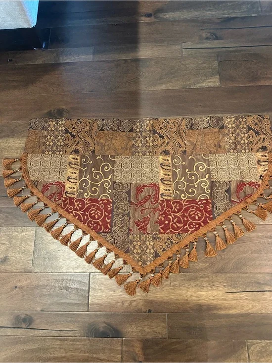 Croscill Galleria Red Ascot Beaded Tassel Valances