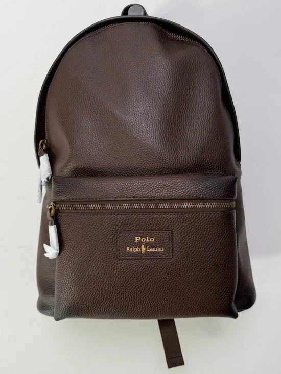 Polo Ralph Lauren Pebbled Leather Backpack. New with tags