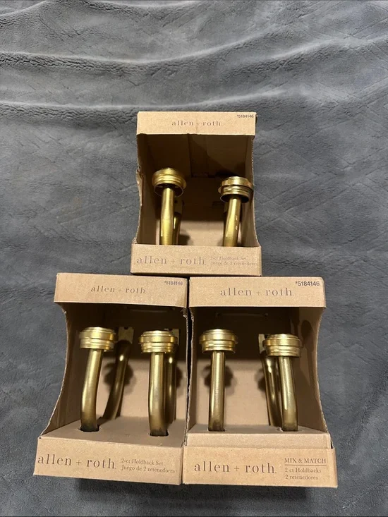 allen + roth Gold Curtain Holdback Set - 2-total of 3