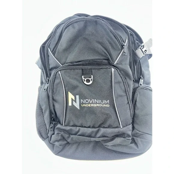 The Bag Factory Black Backpack Nylon‎ Multiple Pockets NEW