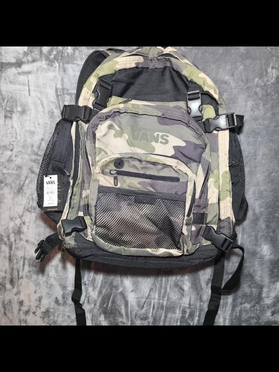 Vans Men's Camo Backpack - Green, Black