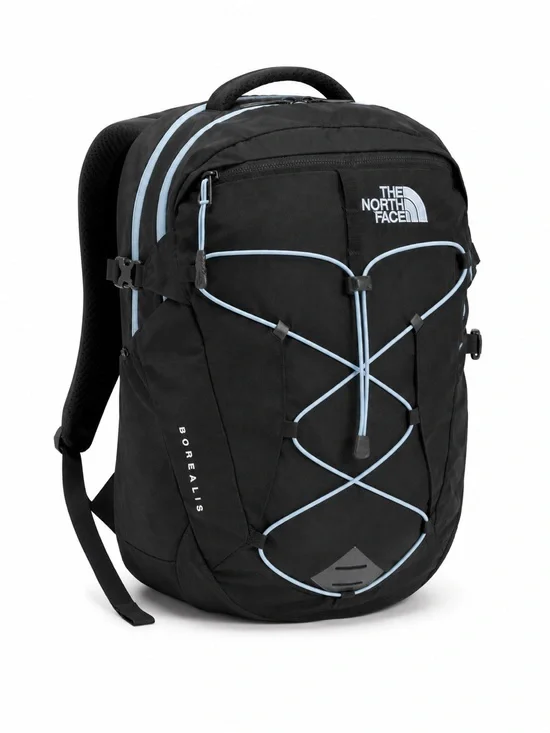 The North Face Borealis Backpack Black Blue FlexVent Laptop School Travel 28L