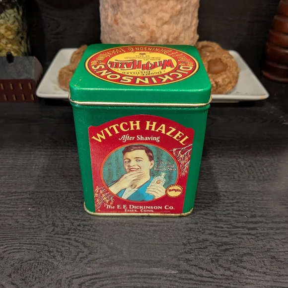 Dickinson's Double Distilled Witch Hazel Metal Collectible Tin Vintage