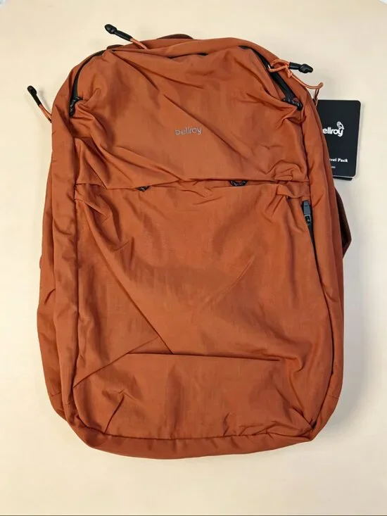 Bellroy Travel Pack Backpack Everyday Travel Carry On Rust Orange