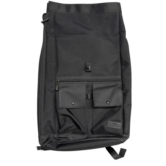 Jack Abraham's Black Roll Top Backpack Laptop Travel Commuter Waterproof