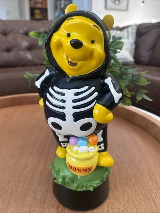 Disney Winnie the Pooh Skeleton Halloween Candy Figure 12” Decor Statue Hunny