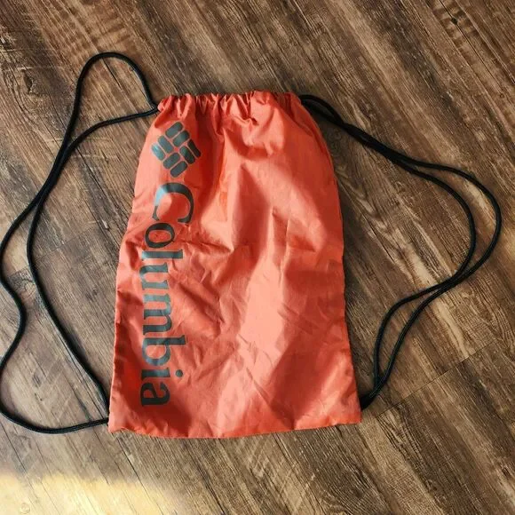Columbia Bright Orange Drawstring Backpack