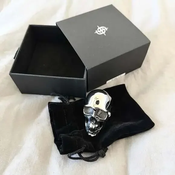Clocks + Colours Headbanger Stainless Steel Skull Sculpture Paperweight