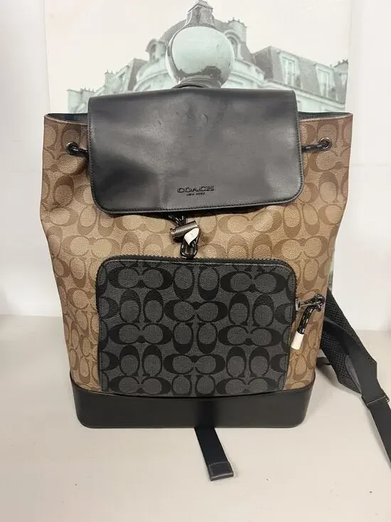 Coach C2949 Turner Backpack In Blocked Signature Canvas