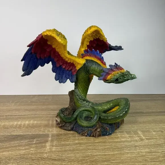 Vintage Dragon Figure Colorful Mythical Creature