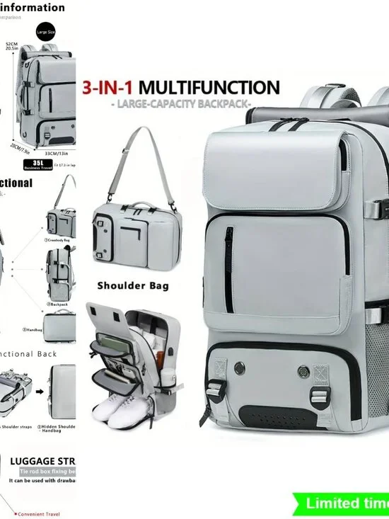 Men's Casual Outdoor Computer Backpack 16 Inch Laptop Daypack