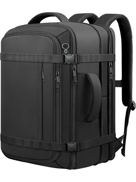 Spacious Expandable Travel Backpack, Water-Resistant, Fits 17.3