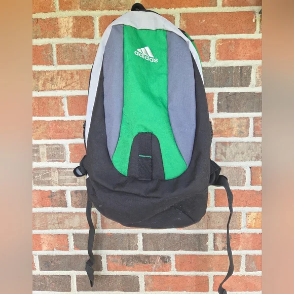 Adidas Black, Green, and Gray Backpack
