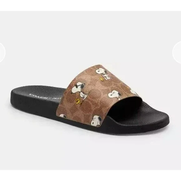 Coach Signature Snoopy Slides