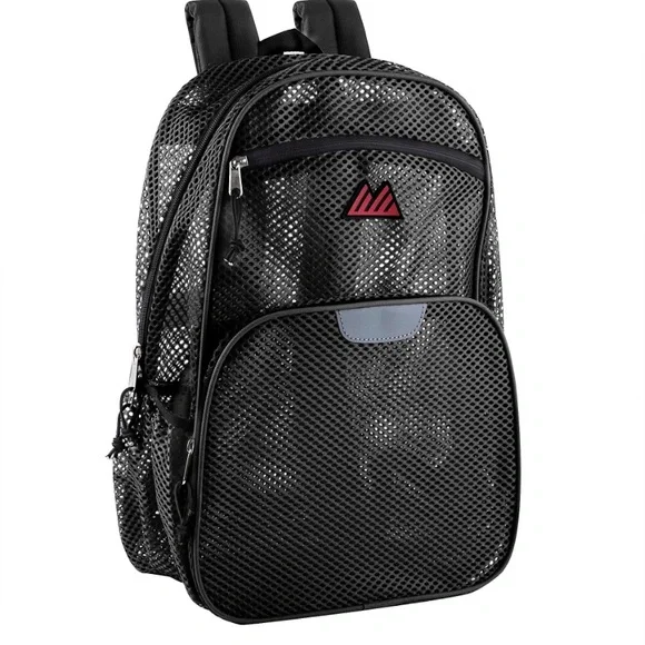 Summit Ridge Black Mesh Reflective Backpack NWT