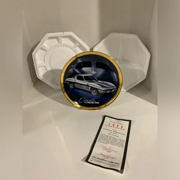 The Hamilton Collection 1963 Corvette Sting Ray Plate # 1860 X