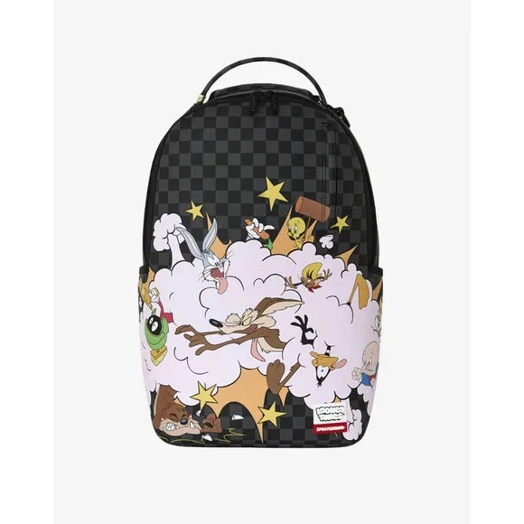 Sprayground Looney Tunes Fight Cloud Backpack Unisex Black Graphic Bag SPR256