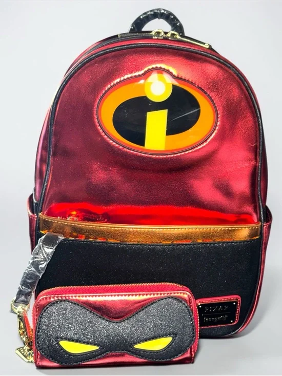 The Incredibles 20th Light Up Metallic Cosplay Mini Backpack with Coin Bag