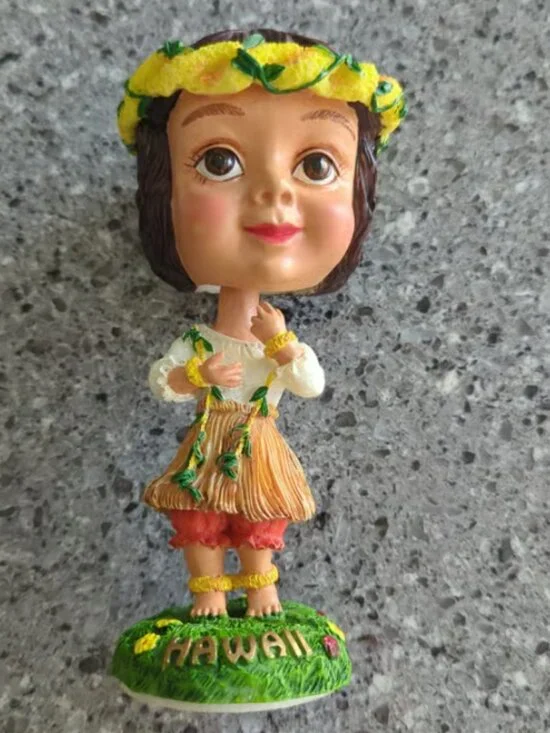 Vintage Style Keiki Hula Girl Dashboard Bobblehead Doll