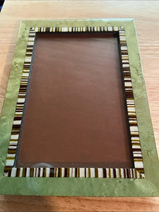 Green Striped Accent Picture Frame - Natalini Italy