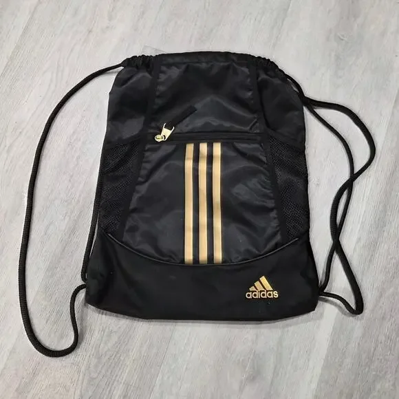 Adidas Gold Drawstring Backpack