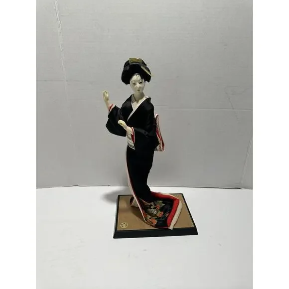 Vintage Japanese Doll Kimono Geisha‎ Traditional Folk Fine Art Japan 14” Tall