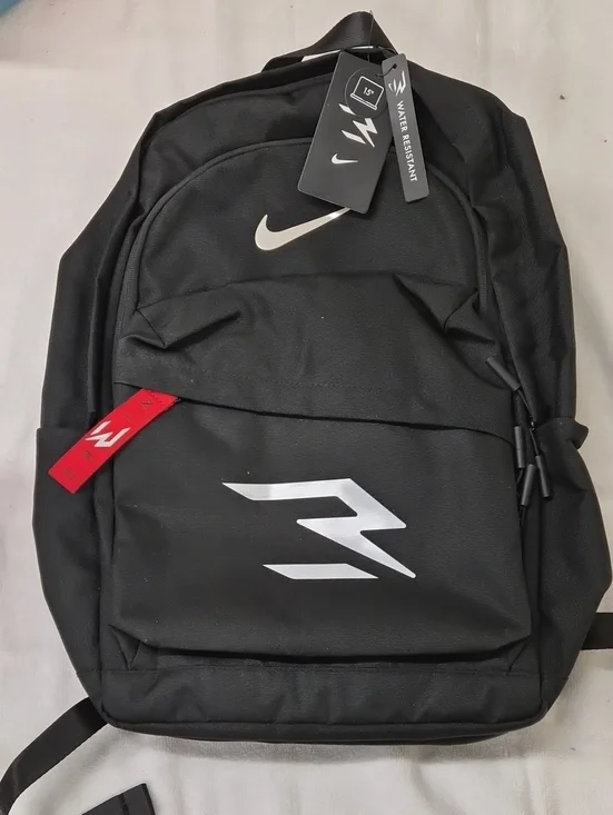 Nike Black Backpack with White and Red Accents