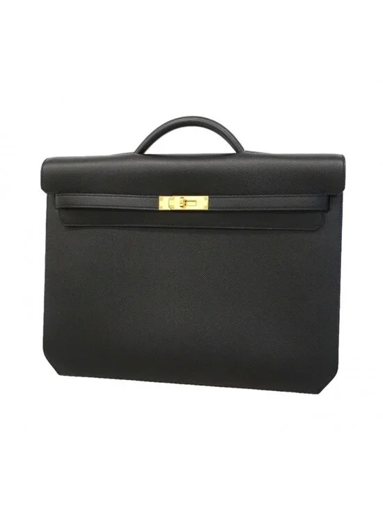 Hermes Briefcase Kelly Depeche 36 Veau Epsom Black Gold