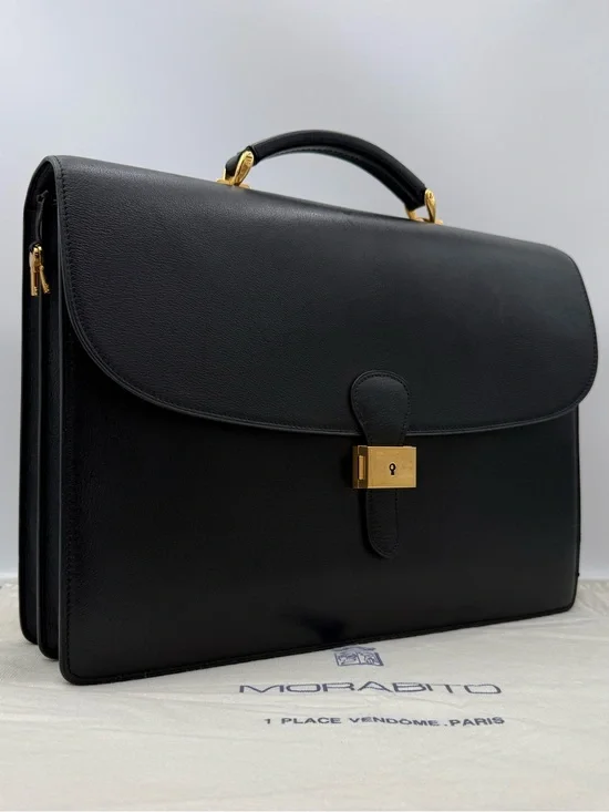 🐢MORABITO COUSU MAIN 1905 PARIS Sac à Dépêches 41 Briefcase Bag • Made in FRANCE