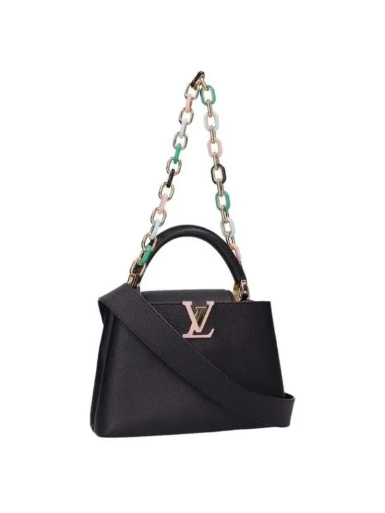 Louis Vuitton Capucines BB Taurillon Leather Flap Chain 2-Way Handbag