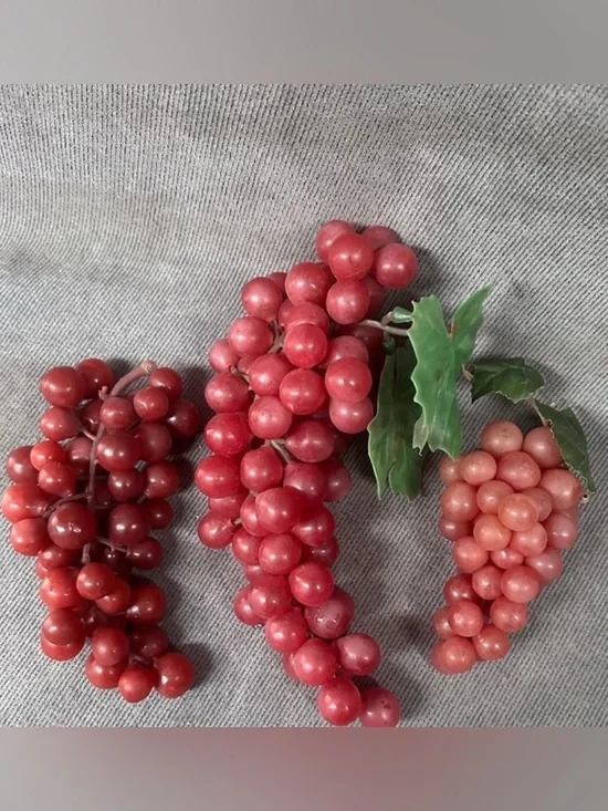 Vintage rubber grapes 3 bunches