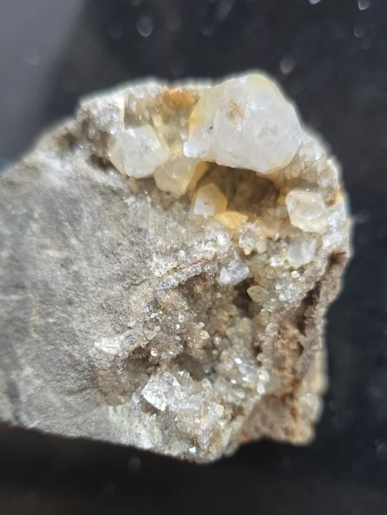#24 Natural Quartz Crystal Geode with Several Herkimer Diaminds