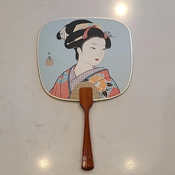 Vintage Original Geisha Japan Fan