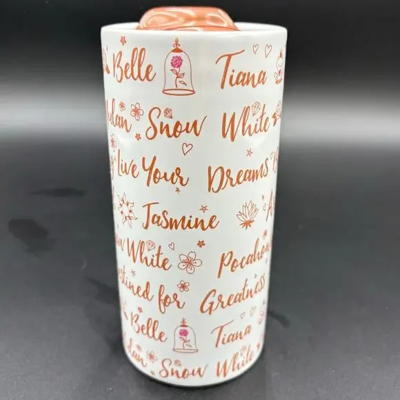 Disney Parks Princess Ceramic Travel Tumbler Coffee Tea Mug with Lid