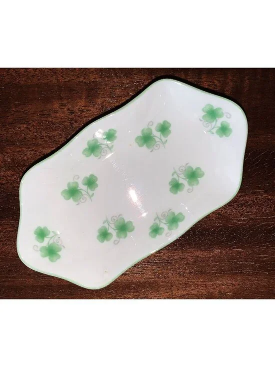 Vintage Crown Staffordshire, Fine Bone China, Shamrock Dish