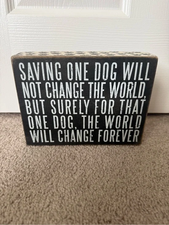 Saving one dog primitives by Kathy
