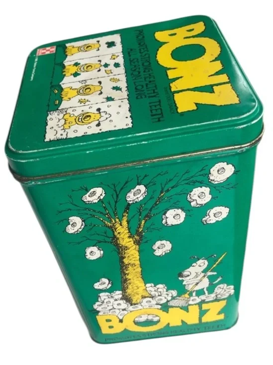 Vintage BONZ Tin Canister 1988