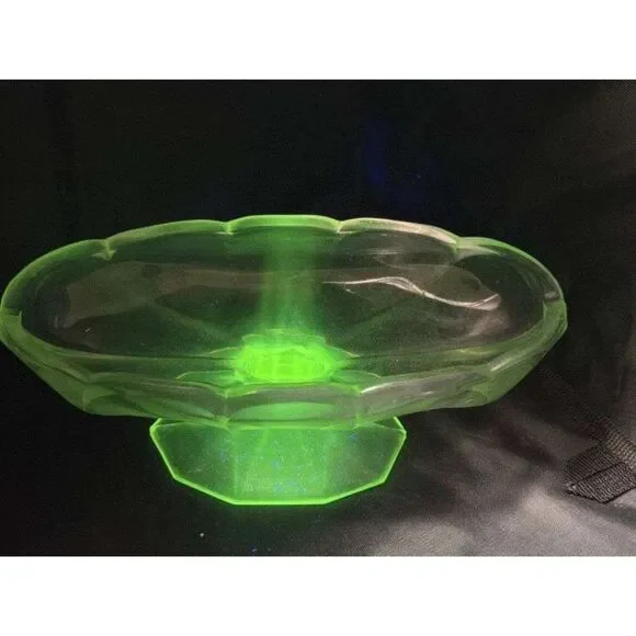 Vintage Soap or candy with pedestal foot.Glows under a black light.