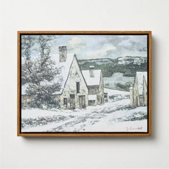 11x14 Snowy Town Burlap Wall Art from Hearth & Hand™ with Magnolia