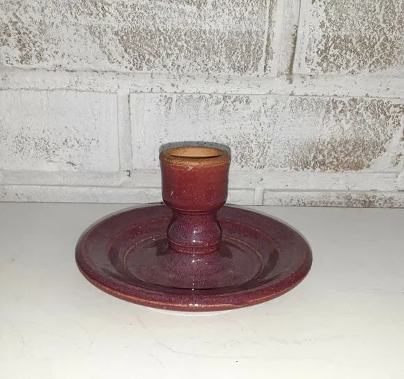 mSm Stoneware candle Holder Boho Eclectic