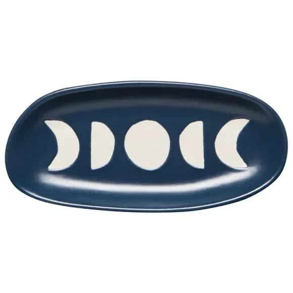 Gardenland Ink Imprint Moon Phase Trinket Tray New Ceramic