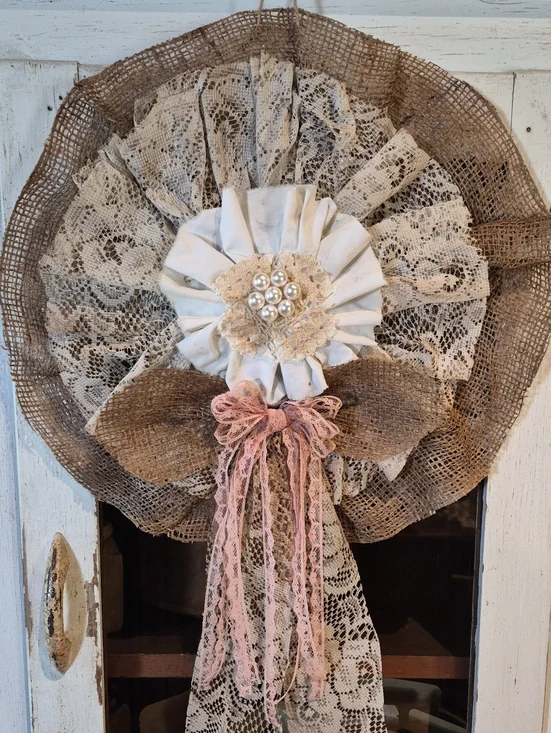Large shabby chic flower