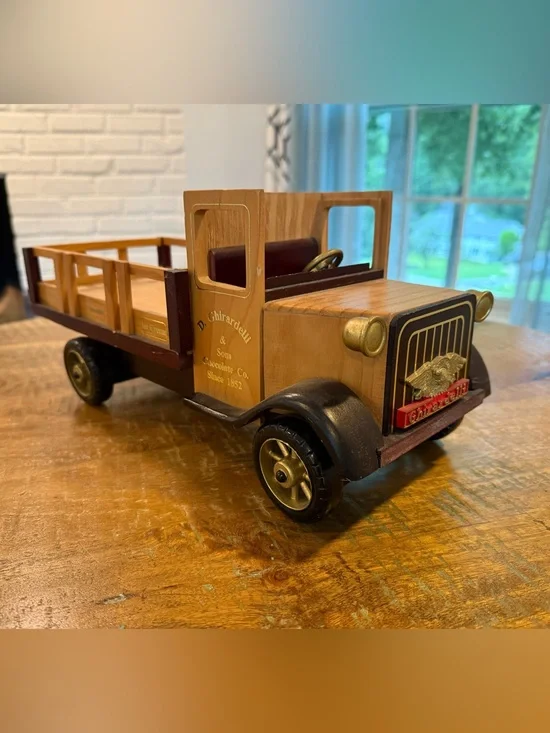 Vintage-D. Ghirardelli & Sons Chocolate Co.. Wooden Flatbed Truck