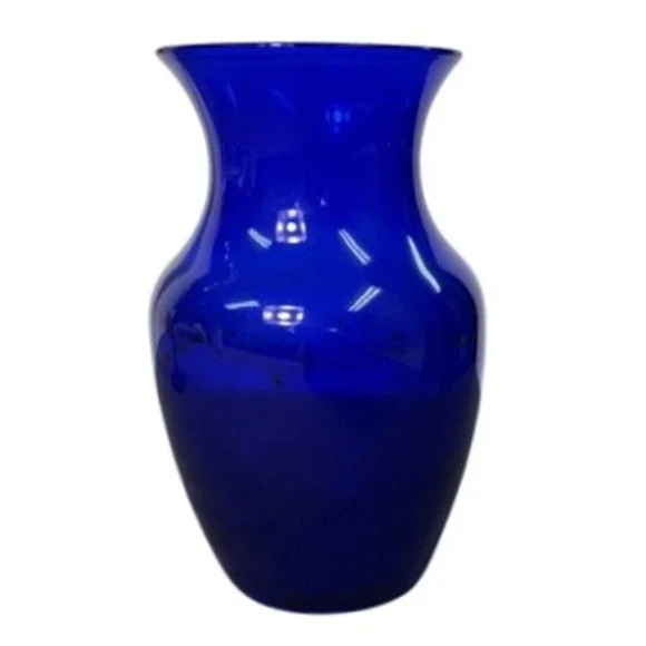 Elegant Cobalt Blue Glass Vase, 8