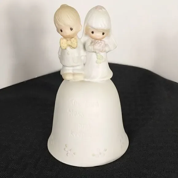 Bride & Groom Precious Moments Porcelain Bell.