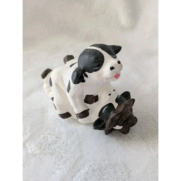 Vintage Ceramic Painted Love Cows
