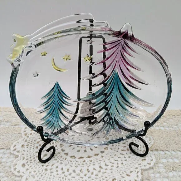 Vintage Studio Nova Shooting Star Art Glass Trinket / Candy / Nut / Dish