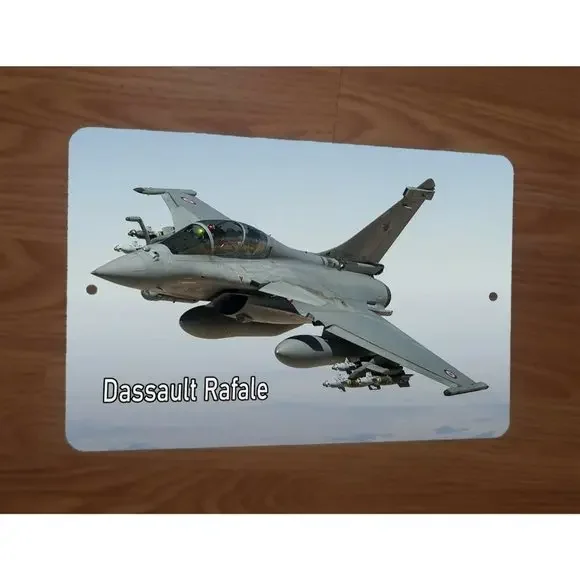 Dassault Rafale French Military Jet‎ Fighter Airplane 8x12 Metal Wall Sign